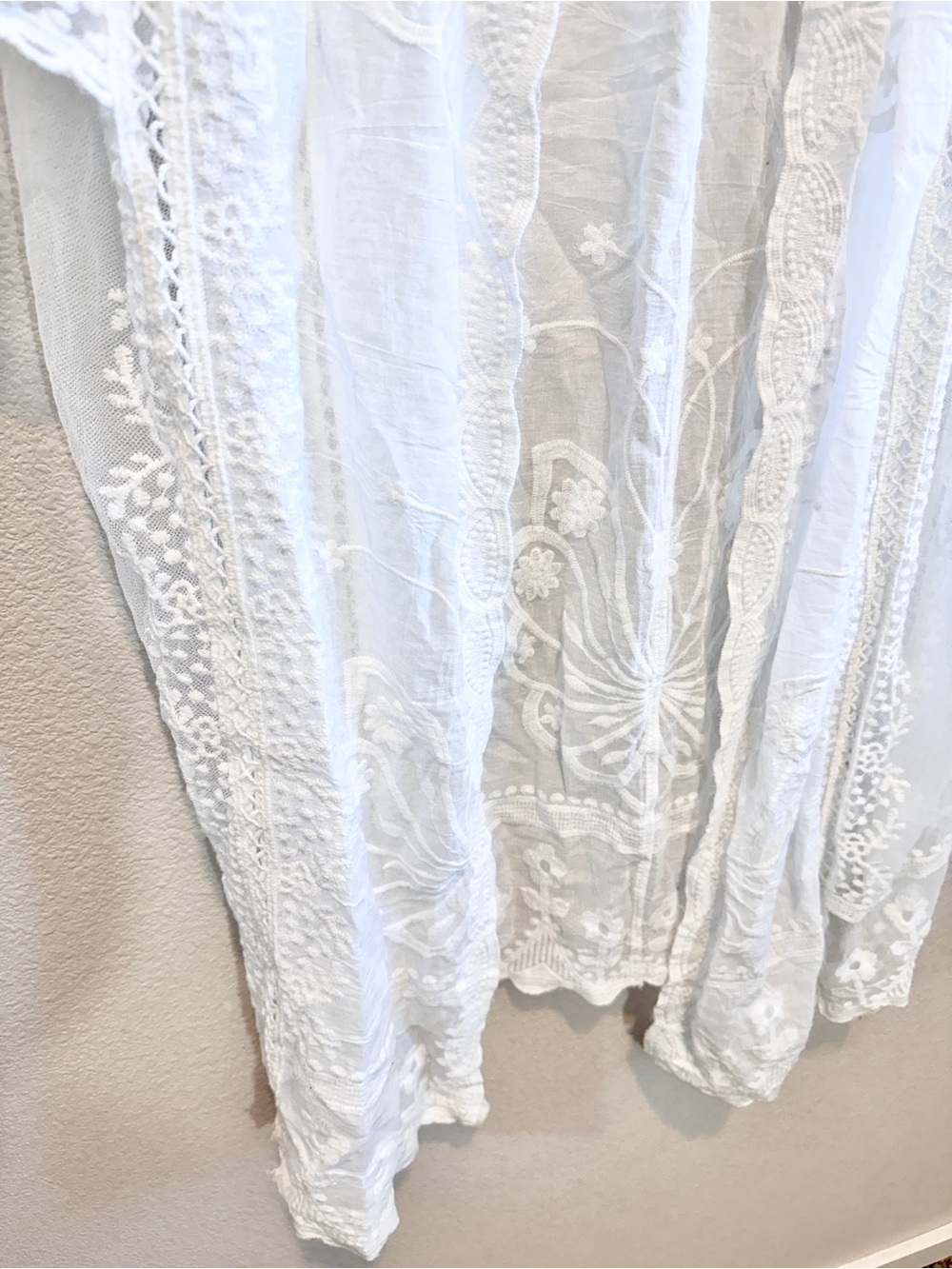 Kindred Lace Kimono Duster Boho Festival Sheer Embroidered Cottagecore 2X C65 - Picture 6 of 10